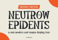 Newtrow Epidents Font - Featured Image