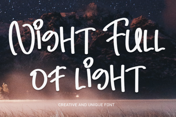 Night Full of Light Font - Featured Image