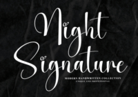 Night Signature Font - Featured Image