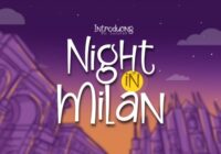 Night in Milan Font - Featured Image
