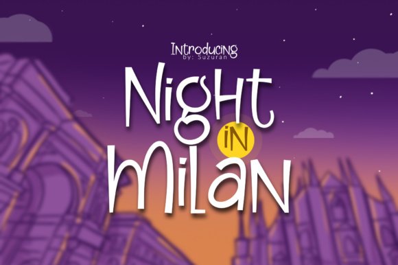 Night in Milan Font - Featured Image
