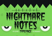 Nightmare Notes Font - Featured Image