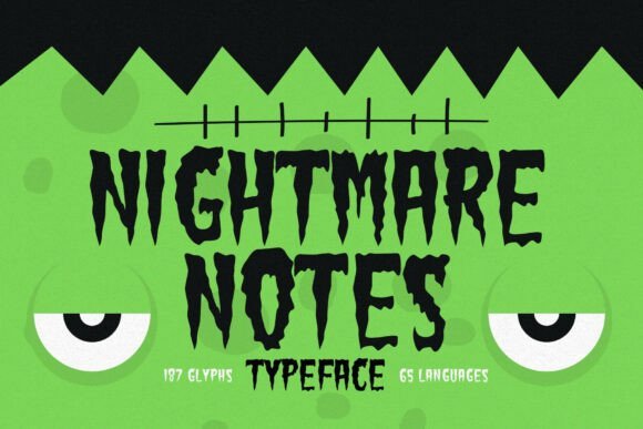 Nightmare Notes Font - Featured Image