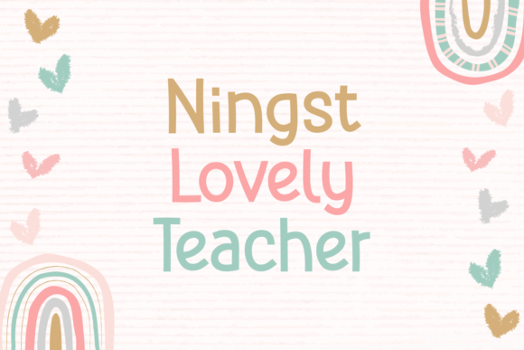 Ningst Lovely Teacher Font - Featured Image