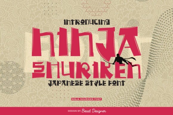 Ninja Shuriken Font - Featured Image