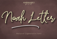Noah Letter Font - Featured Image