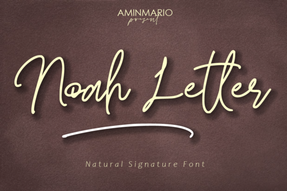 Noah Letter Font - Featured Image