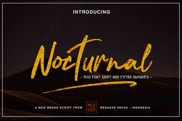 Nocturnal Script Font - Featured Image