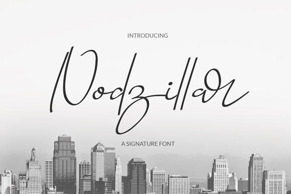 Nodzillar Font - Featured Image
