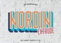 Nordin Extrude Family Font - Featured Image