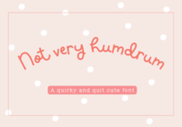 Not Very Humdrum Font - Featured Image