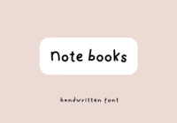Note Books Font - Featured Image