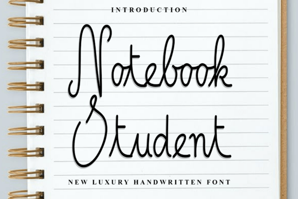 Notebook Student Font - Featured Image