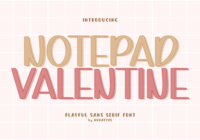 Notepad Valentine Font - Featured Image