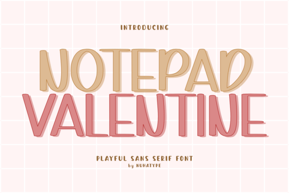 Notepad Valentine Font - Featured Image