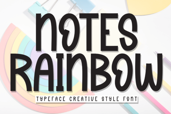 Notes Rainbow Font - Featured Image