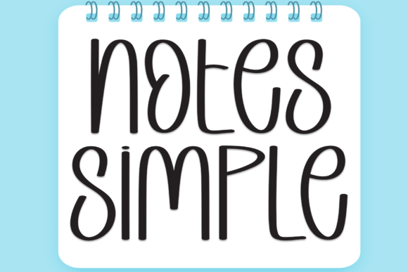 Notes Simple Font - Featured Image