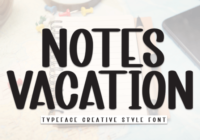 Notes Vacation Font - Featured Image