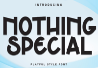 Nothing Special Font - Featured Image
