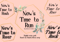 Now's Time to Run Font - Featured Image