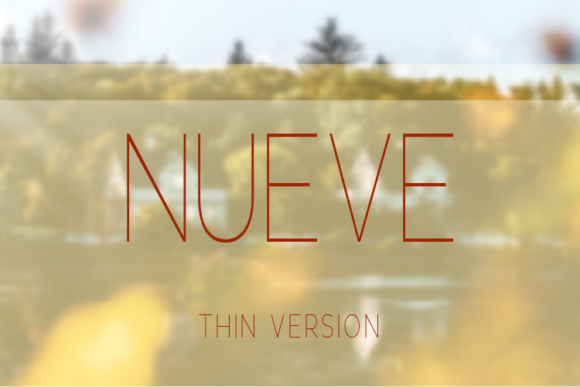 Nueve Thin Font - Featured Image