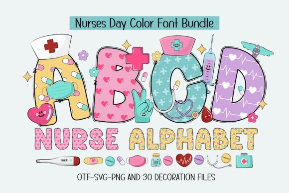 Nurse Alphabet Font - Featured Image