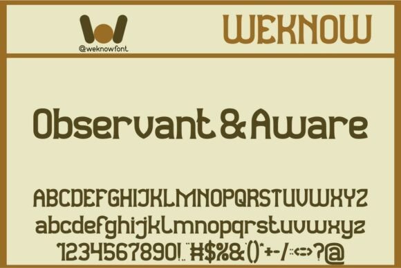 Observant and Aware Font - Featured Image