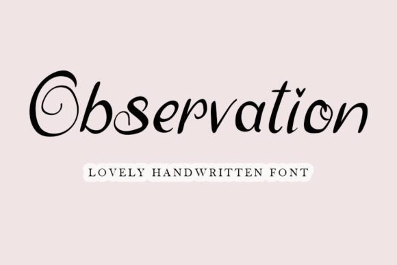 Observation Font - Featured Image