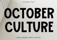 October Culture Font - Featured Image