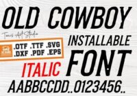 Old Cowboy Italic Font - Featured Image
