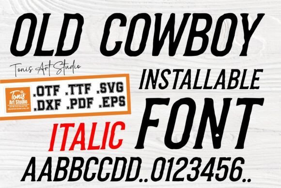 Old Cowboy Italic Font - Featured Image