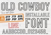 Old Cowboy Line Font - Featured Image