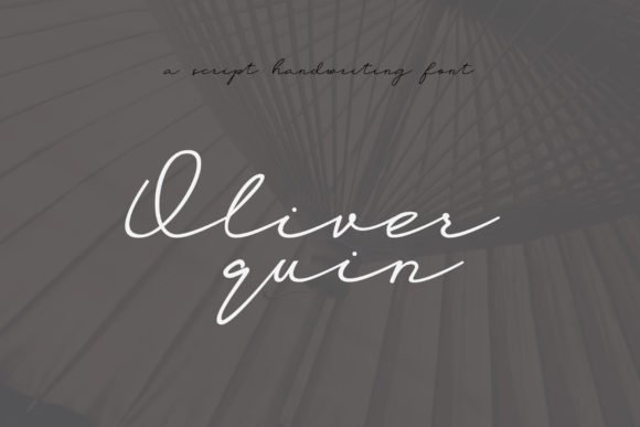 Oliver Quin Font - Featured Image