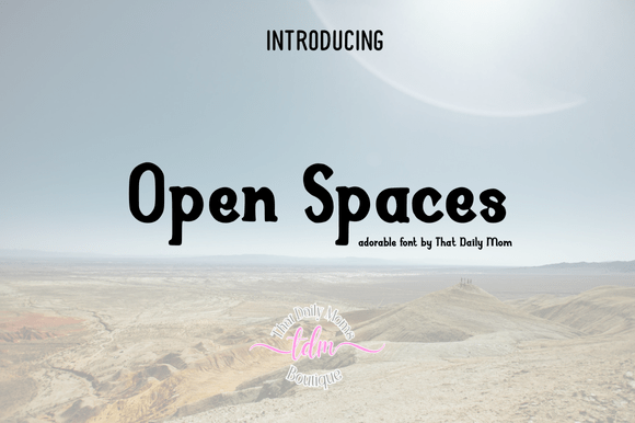 Open Spaces Font - Featured Image