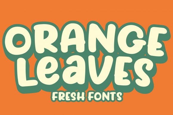 Orange Leaves Font - Featured Image