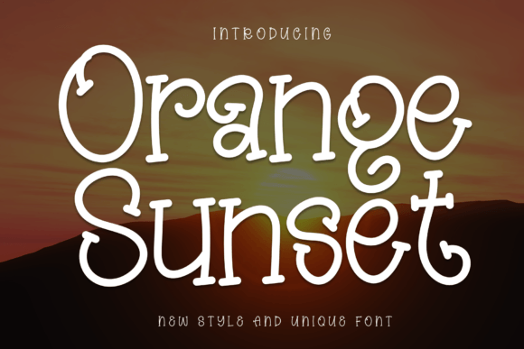Orange Sunset Font - Featured Image