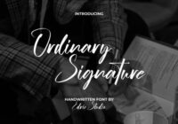 Ordinary Signature Font - Featured Image