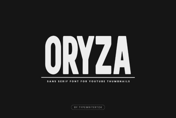 Oryza Font - Featured Image