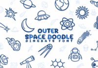 Outer Space Doodle Font - Featured Image