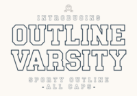 Outline Varsity Font - Featured Image