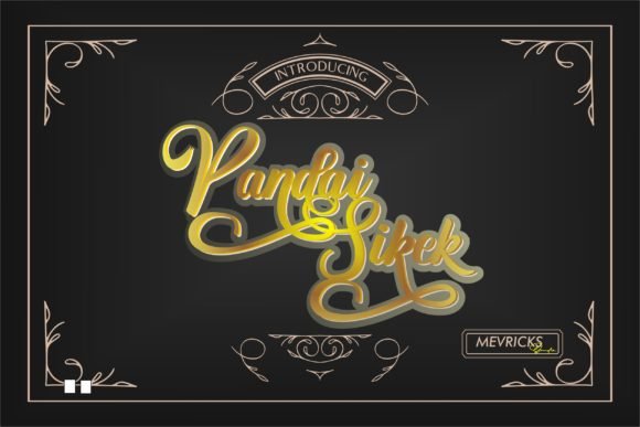 Pandai Sikek Script Font - Featured Image