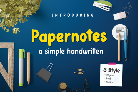 Papernotes Font - Featured Image