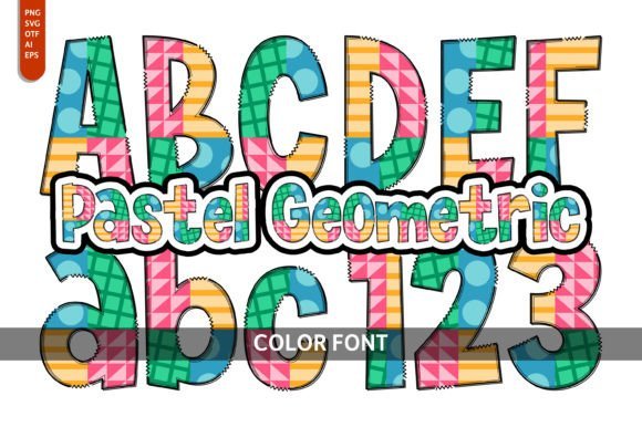 Pastel Geometric Font - Featured Image