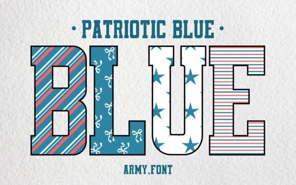 Patriotic Blue Font - Featured Image