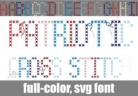 Patriotic Cross Stitch Font - Featured Image