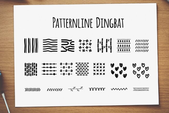 Patternline Dingbat Font - Featured Image