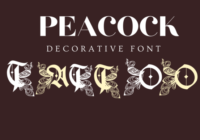 Peacock Tattoo Font - Featured Image
