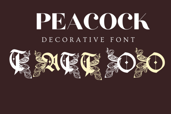 Peacock Tattoo Font - Featured Image