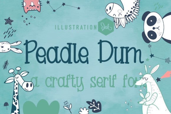 Peadle Dum Font - Featured Image