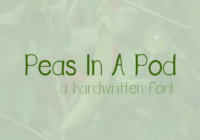 Peas in a Pod Font - Featured Image